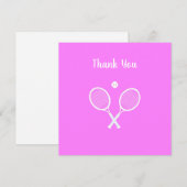 Tennisrackets en bal Active Pink Bedankkaart (Voorkant / Achterkant)