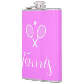 Tennisrackets en bal diep roze  heupfles (Links)