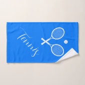 Tennisrackets en Ball Blue Custom Handdoek (Handdoek)