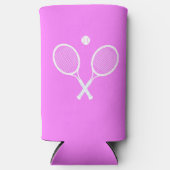 Tennisrackets en Ball Party Deep Pink Seltzer Blikjeskoeler (Voorkant)