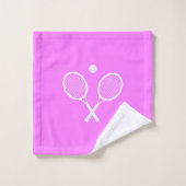 Tennisrackets en Ball Pink Wellness Bad Handdoek (Wasdoekje)
