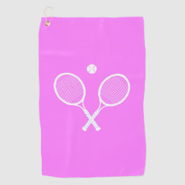 Tennisrackets en Ball Pink Wellness Golfhanddoek