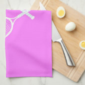Tennisrackets en Ball Pink Wellness Theedoek (Quarter Fold)