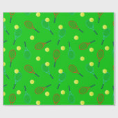 Tennisrackets en ballen met patronen cadeaupapier (Vlak)