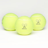 Tennisrackets en naam tennisser tennisballen (Multi)