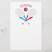 Tennisrackets en tennisbal flyer (Achterkant)