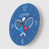 Tennisrackets en tennisbal grote klok (Hoek)