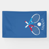 Tennisrackets en tennisbal spandoek (Horizontaal)