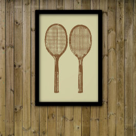  tennisrackets foto afdruk