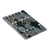 Tennisrackets Gepersonaliseerd Met Monogram Sport  Notitieboek (Rechterzijde)