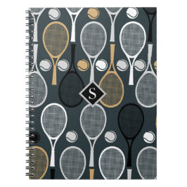 Tennisrackets Gepersonaliseerd Met Monogram Sport  Notitieboek