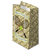 Tennisrackets Gift Bag Klein Cadeauzakje (Voorkant Gekanteld)