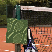 tennisrackets groen tote bag
