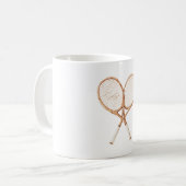 Tennisrackets Koffiemok (Voorkant links)