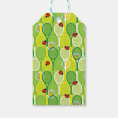 tennisrackets met ladyvogels cadeaulabel (Voorkant)