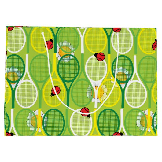 tennisrackets met ladyvogels groot cadeauzakje (Achterkant)