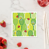 tennisrackets met ladyvogels servet (Insitu)