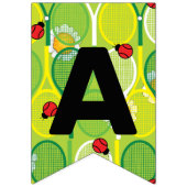 tennisrackets met ladyvogels vlaggetjes (Derde vlag)