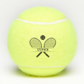 Tennisrackets & Naam Gepersonaliseerd Tennisballen (Achterkant)