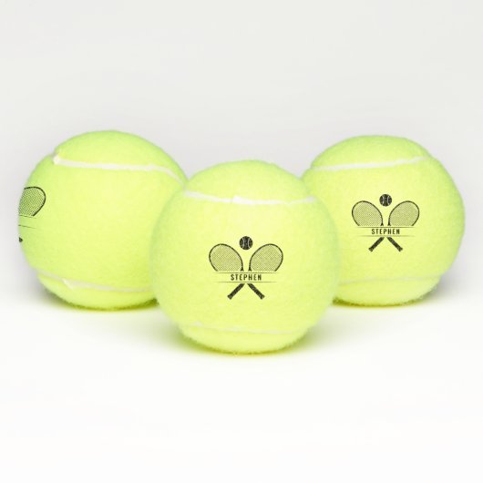 Tennisrackets & Naam Gepersonaliseerd Tennisballen (Multi)