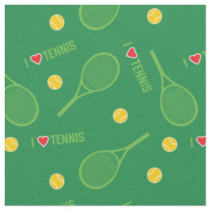 Tennisrackets op groene achtergrond stof