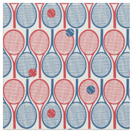 Tennisrackets op witte achtergrond stof