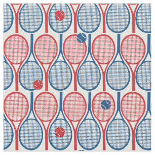 Tennisrackets op witte achtergrond stof