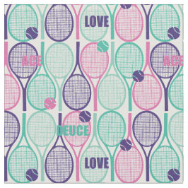 Tennisrackets op witte achtergrond stof