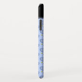Tennisrackets patroon aangepaste initialen blauw Case-Mate iPhone case (Achterkant/rechts)