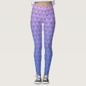 Tennisrackets patroon blauw roze sportief leggings (Voorkant)