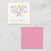 Tennisrackets Persoonlijke Cadeaubijlagen Notitiekaartje (Voorkant / Achterkant)
