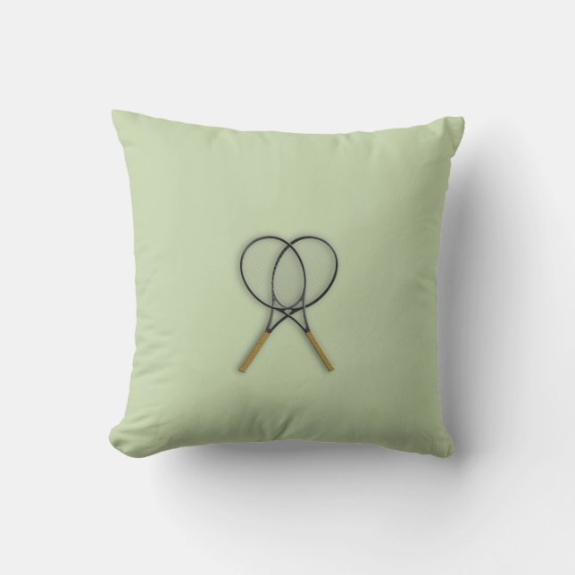 Tennisrackets Sportontwerp Kussen (Voorkant)
