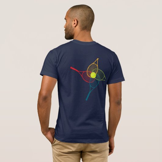 Tennisrackets T-shirt (Achterkant volledig)