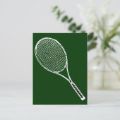 tennisracquet briefkaart (Staand voorkant)