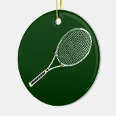 tennisracquet keramisch ornament (Links)