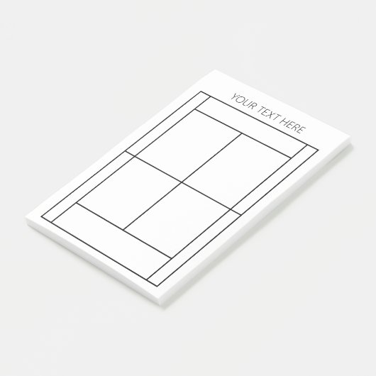 Tennisrecord Post-it Notes - Aangepaste tekst (Schuin)