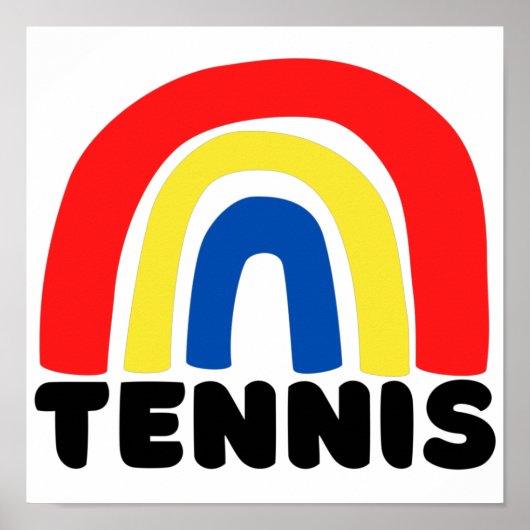 Tennisregenboog. Poster (Voorkant)