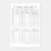 Tennisscorebladen - scorebord post-it® notes (Voorkant)