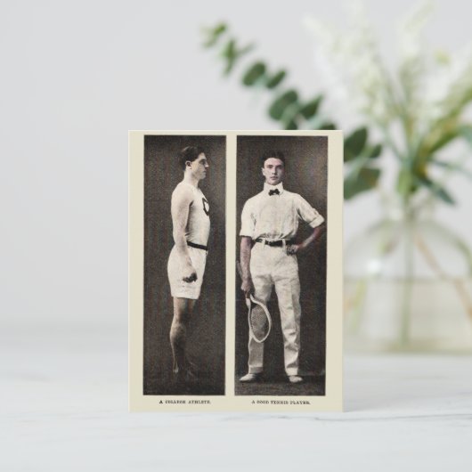  tennisser Athlete Pro Briefkaart (Staand voorkant)