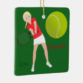 Tennisser Blonde Keepsake Ornament (Rechts)