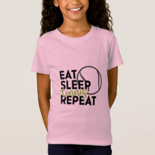 Tennisser Eet Slaap Tennis Herhaal T-shirt