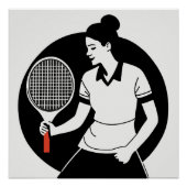 Tennisser Glossy Poster (Voorkant)