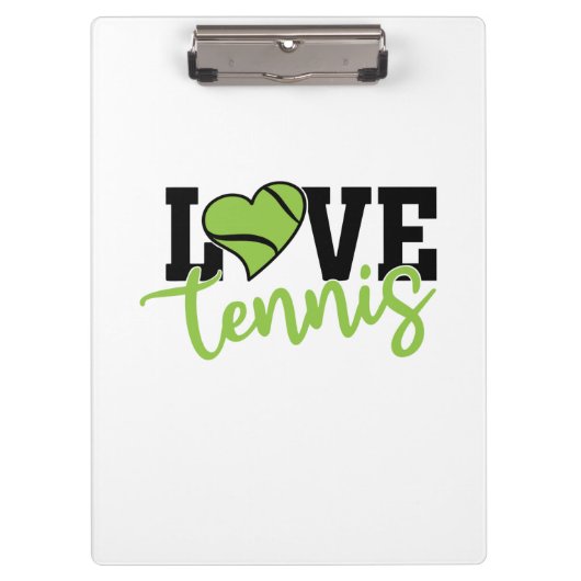 Tennisser | Houd van tennis Klembord (Voorkant)