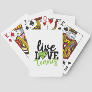 Tennisser   Live Love Tennis Pokerkaarten