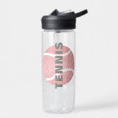 Tennisser naam jersey nummer girly roze waterfles (Links)