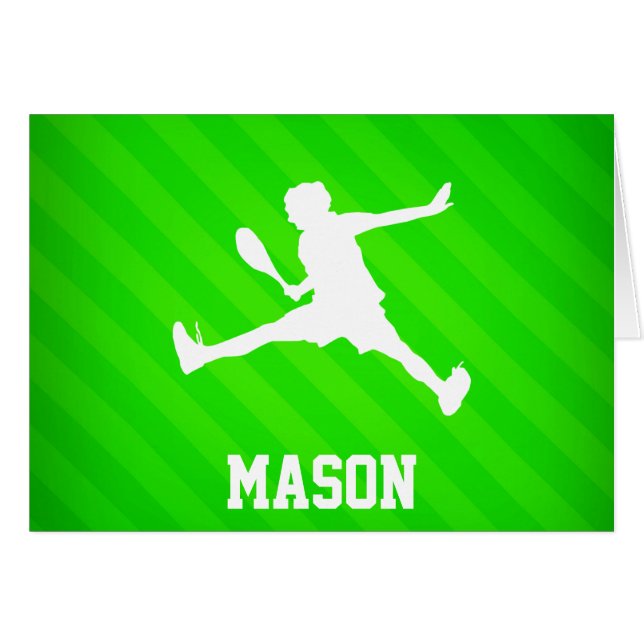 Tennisser; Neon Green Stripes (Voorkant Horizontaal)