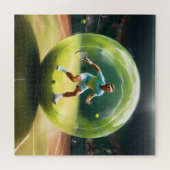 Tennisser op het veld, legpuzzel (Horizontaal)