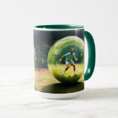 Tennisser op het veld, mok (Voorkant rechts)