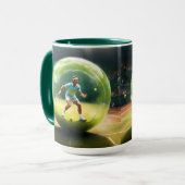 Tennisser op het veld, mok (Voorkant links)