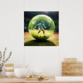 Tennisser op het veld, poster (Keuken)